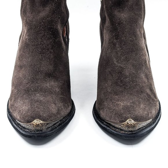 Jeffrey Campbell Cromwell Women Green Suede Western Low ankle boots size 7.5 - Picture 12 of 12